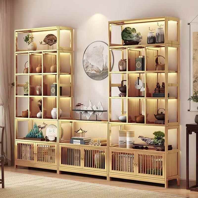 茶架置收物架多层非实木茶展新示架柜茶室布置茶具纳架中124123式