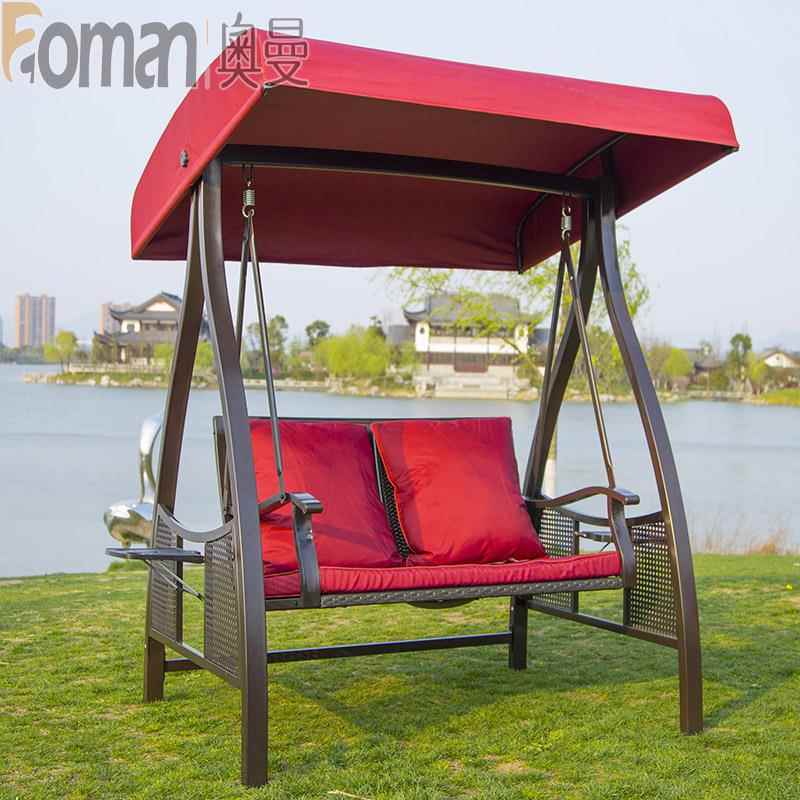 奥曼户外秋千吊椅阳台藤椅吊篮摇篮椅双人庭院摇摇椅