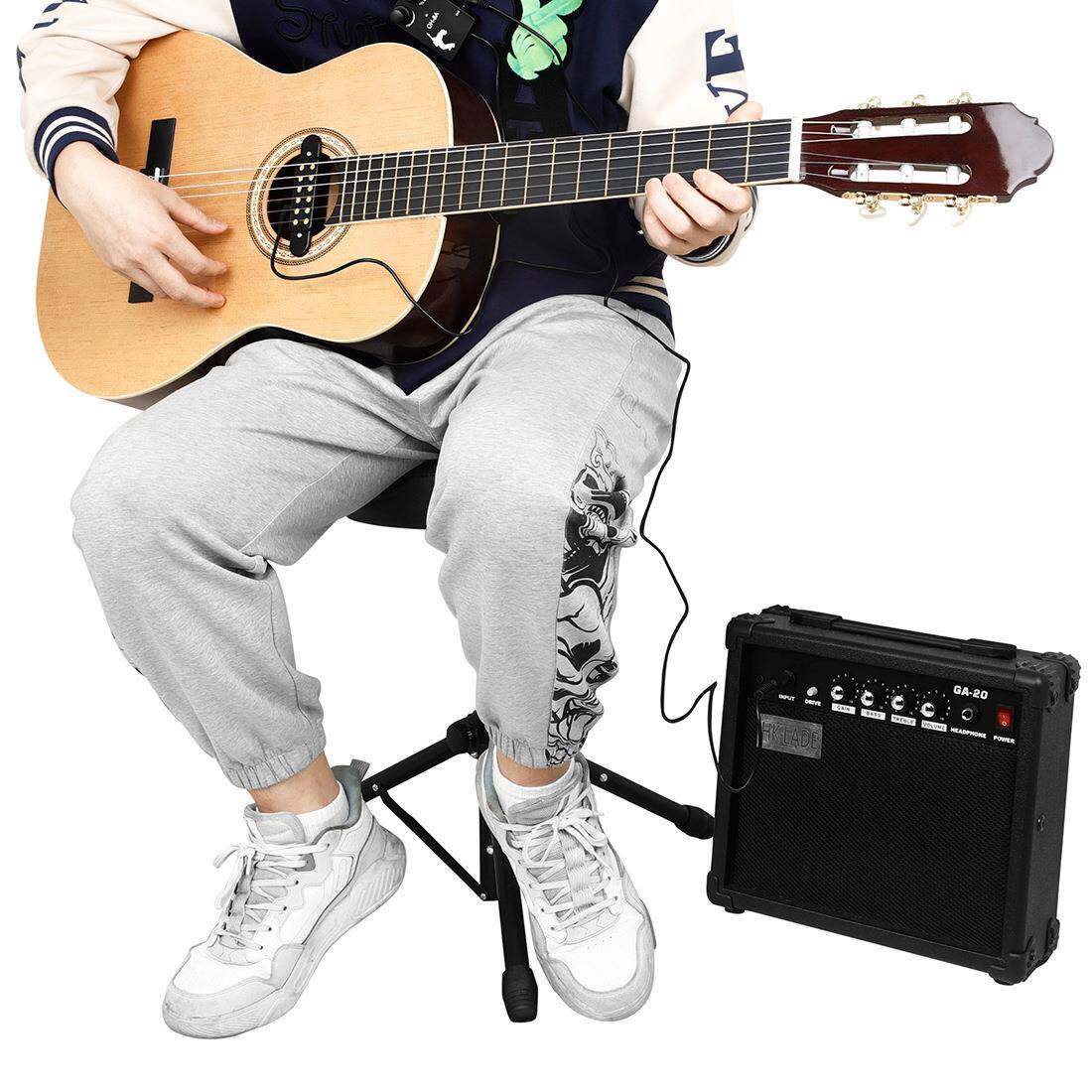 民谣吉他音孔拾音器古典木吉他免开孔磁性拾音器带连接线扩音器