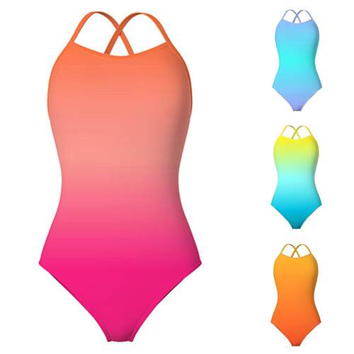 High aesthetic gradient color double-layer one-piece