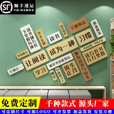 读书吧阅览区图书角布置装饰绘本馆教室班级文化墙贴纸面创意环创