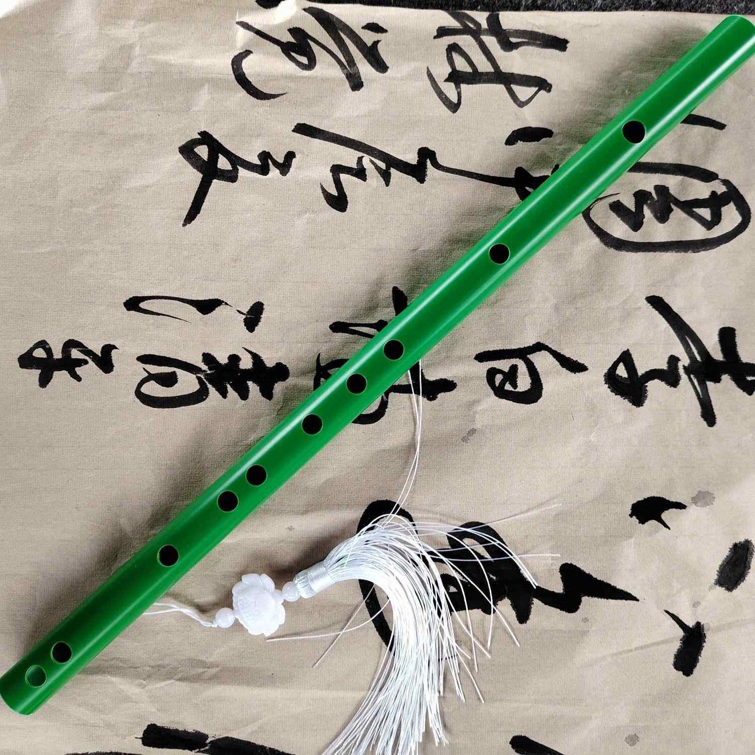 高档乐器子一苦节仿竹笛咕咚淮竹古风笛绿白色入门横笛c色os拍照