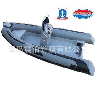 520RIB玻璃钢充气船玻钓鱼船双体船皮划艇漂流艇橡皮艇消防救援