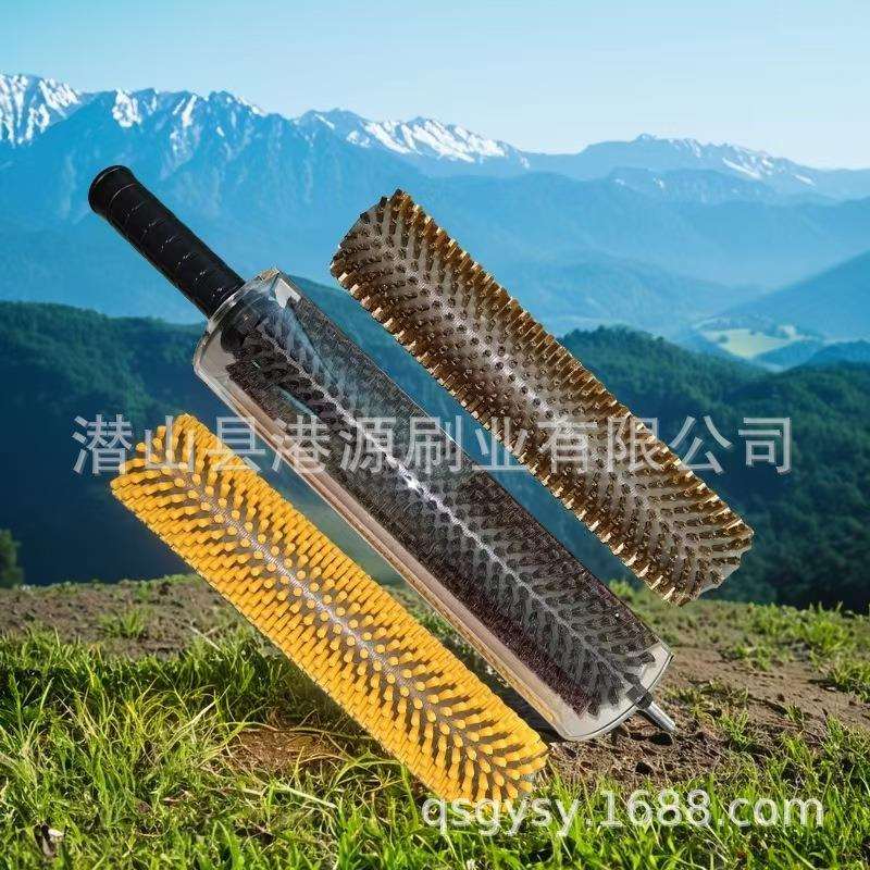 QSGYSY滑雪板打蜡电动旋转刷 雪板打蜡套装尼龙刷马毛刷 铜丝滚刷