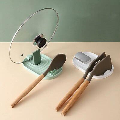 Plastic Spoon Rest Kitchen Organizer for Fork Spatula Rack S