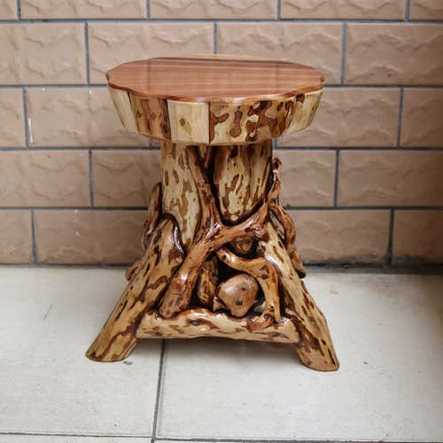 金鱼缸gy架学生书架置凳子小桌子杜鹃根雕根雕桌子物花盘花架底座