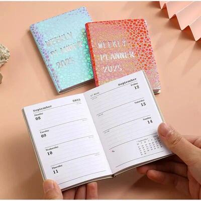 Weekly And Monthly Planner Small A7 2025 Agenda Plan Book Po