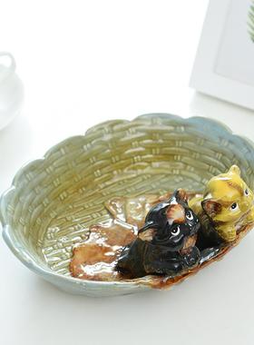 高档创意乌龟玄关钥匙收盒门口鞋柜茶摆件几果盘纳饰装香皂盒烟缸