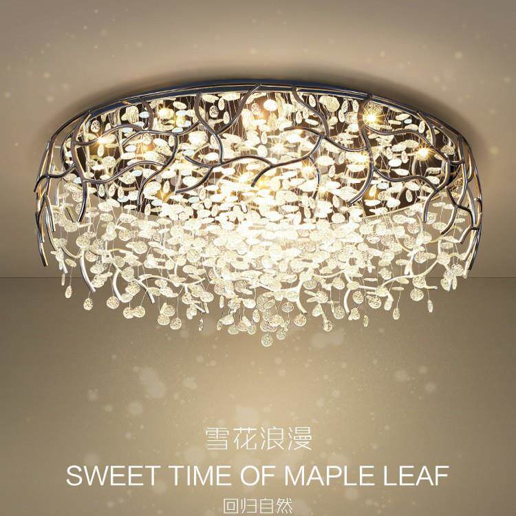 卧室灯蒲公英温馨浪漫创意客厅水晶鸟巢北欧轻奢主卧灯具吸顶灯饰