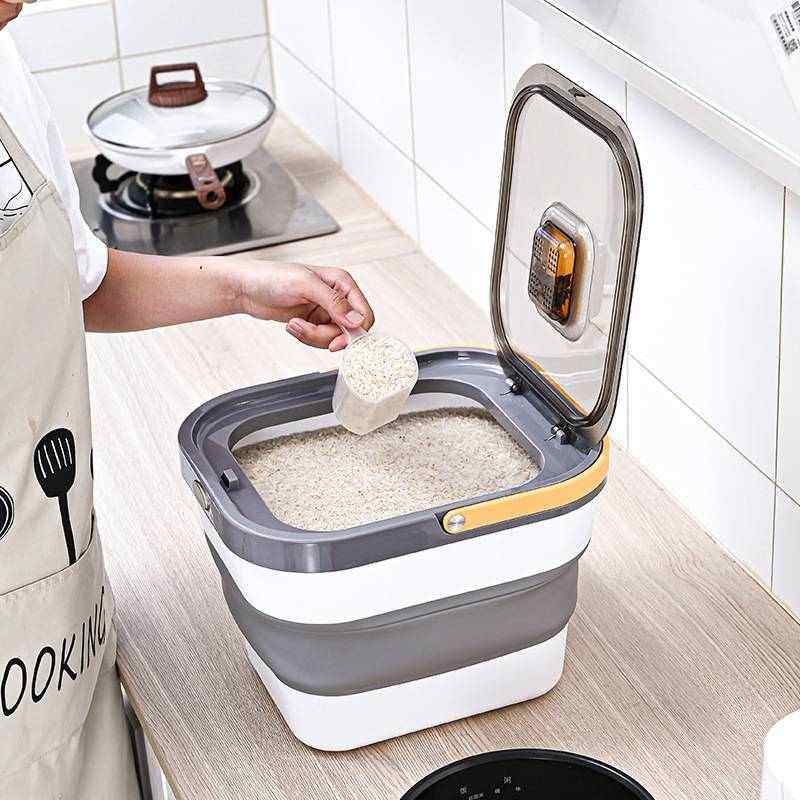 厂家家用米桶防潮防虫厨房用品收纳宠物口粮桶 折叠米箱 折叠米桶,收纳整理,毛绒玩具收纳桶/箱,淘宝优惠券,粉丝福利购,淘宝优惠卷
