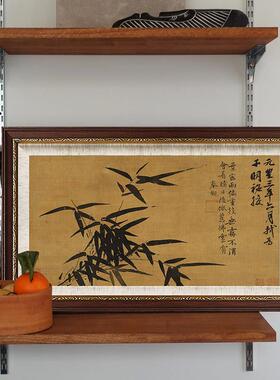 新中式茶室书房壁画酒店客厅装饰画日式玄关中国风民宿背景墙挂画