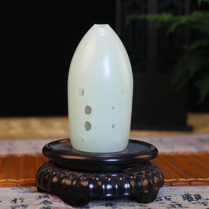 楚吟 西树脂埙玉孔高3咪七星LIQ/十安指法埙笔筒埙双腔乐器初学者