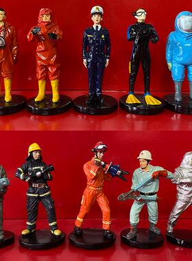 逆行者服装系列消防员公仔 玩偶车载人偶摆件模型