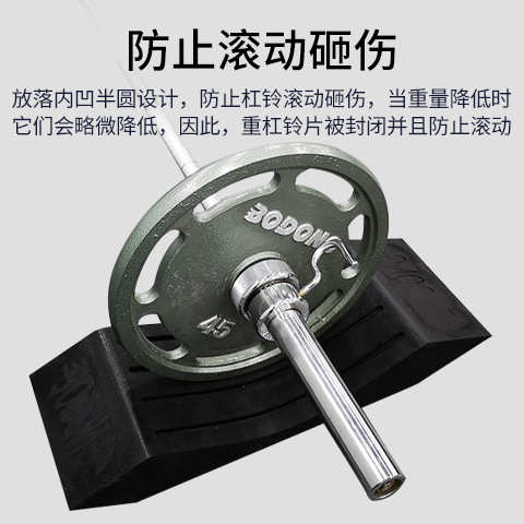 批发杠铃垫橡胶缓冲减震半圆防护地垫硬拉训练举重台体育器材
