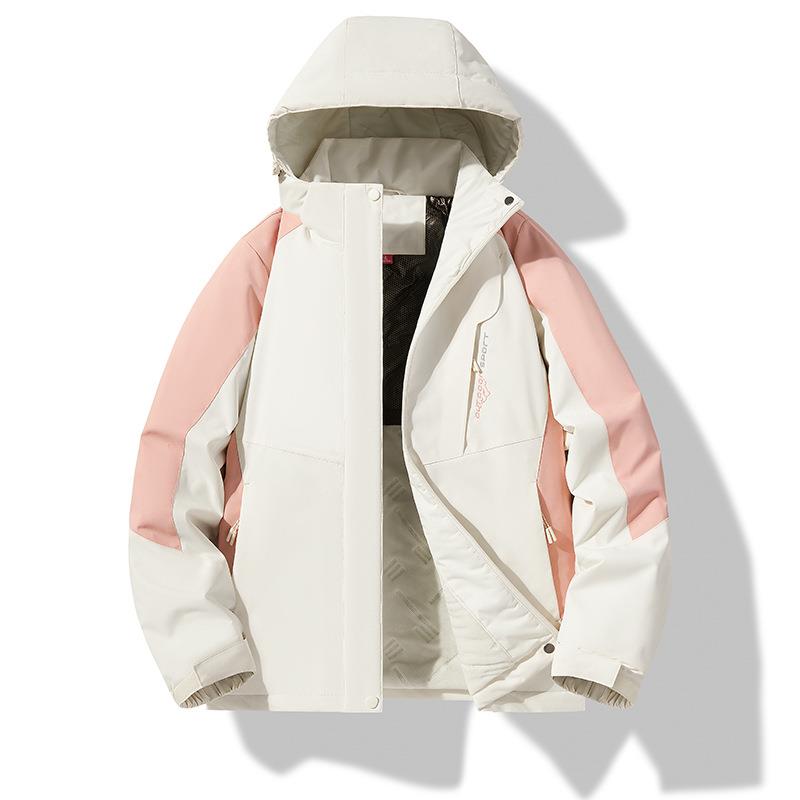 主推刺绣石墨烯品质冲锋衣男秋冬款加绒加厚保暖棉服防风防水