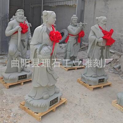 花岗岩石雕八仙雕像大理石八仙过海雕塑吕洞宾神像人物石像