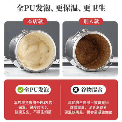 莲梅保温桶商用大容量饭桶不锈钢汤粥桶豆浆摆摊冰桶保温箱冰粉桶
