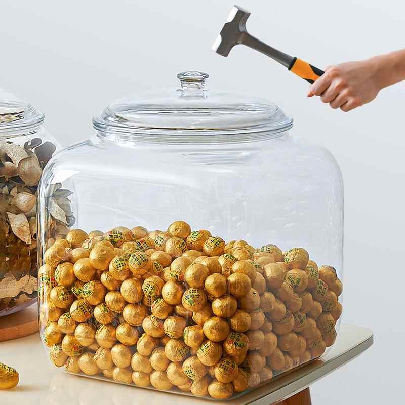 景艺四方形密封罐陈皮茶叶储存罐海鲜干货收纳罐pc透明罐子现货