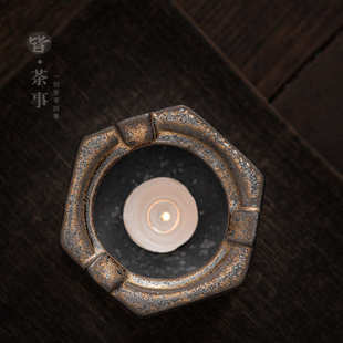 恒温炉蜡烛底座加热茶壶暖茶烤茶 复古温茶炉陶瓷家用功夫茶具中式