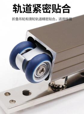 亿固折叠门吊轮360度滑轮隔断旋转静音轮子移门折叠配件十字铰链