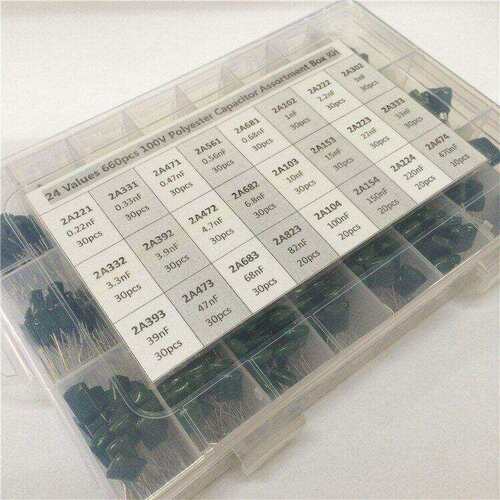 0.47nf~2.2nf涤沦薄膜电容2A221/2A683±10%容差电容器共660个套