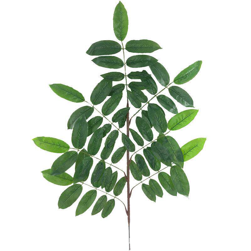 仿真水果树叶植物大枝核桃叶杆可焊接吉利叶拍摄家居装饰厂家图片