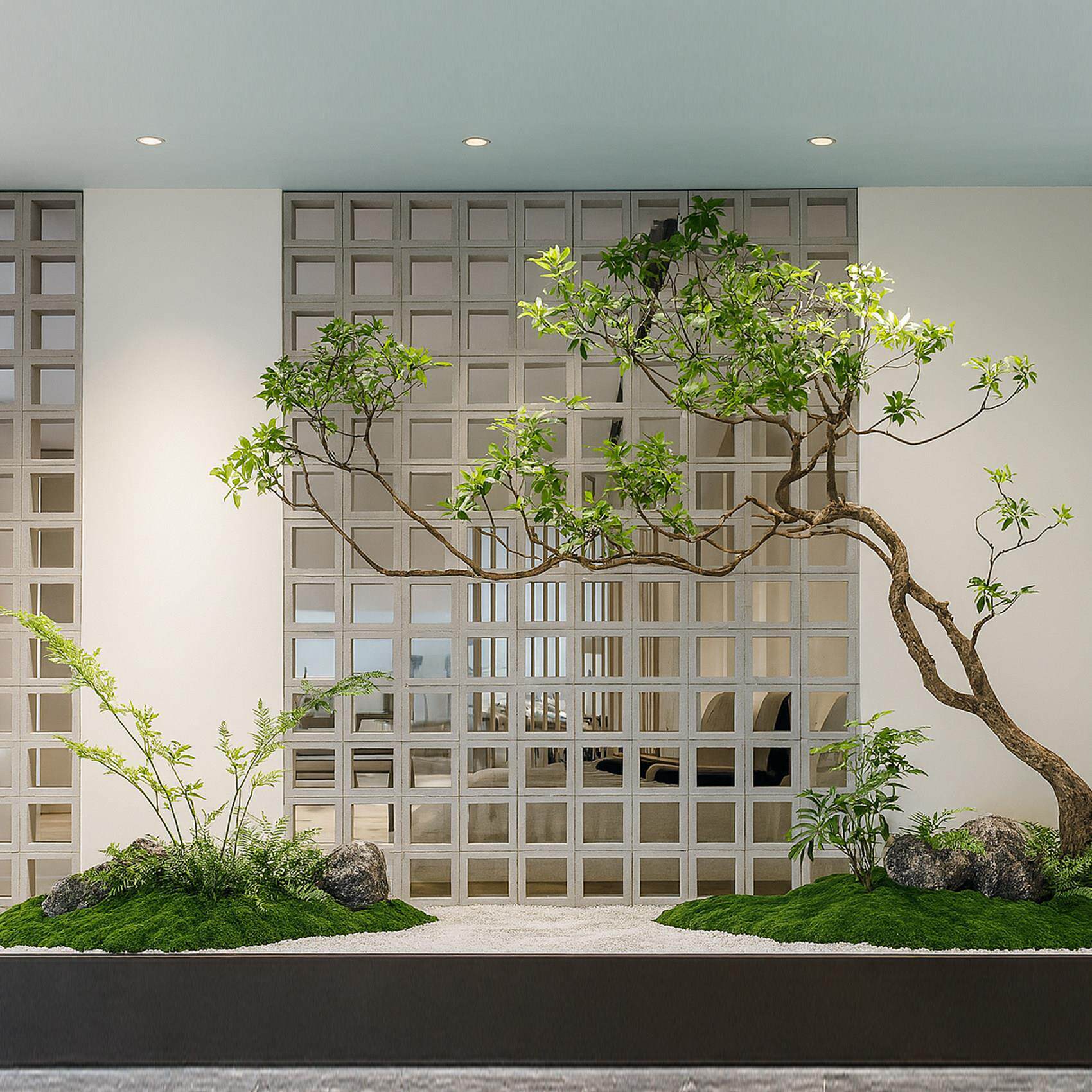 仿真绿植马醉木造景组合室内假树楼梯转角商场橱窗大盆栽装饰摆件