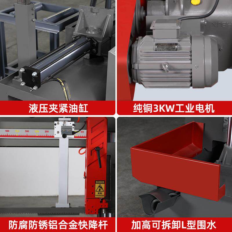 火线带锯床33SA卧式带锯机切割钢筋铝材金属双立柱液压半自动小型