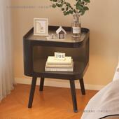 床头柜家用卧室收储物一体夹缝窄艺边铁奶油风纳置物ARX架2柜025