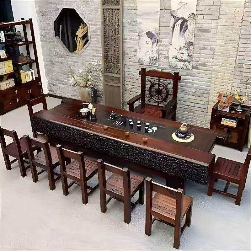 全实木茶桌烧水壶一体新中式老船金属加工件/五金加工