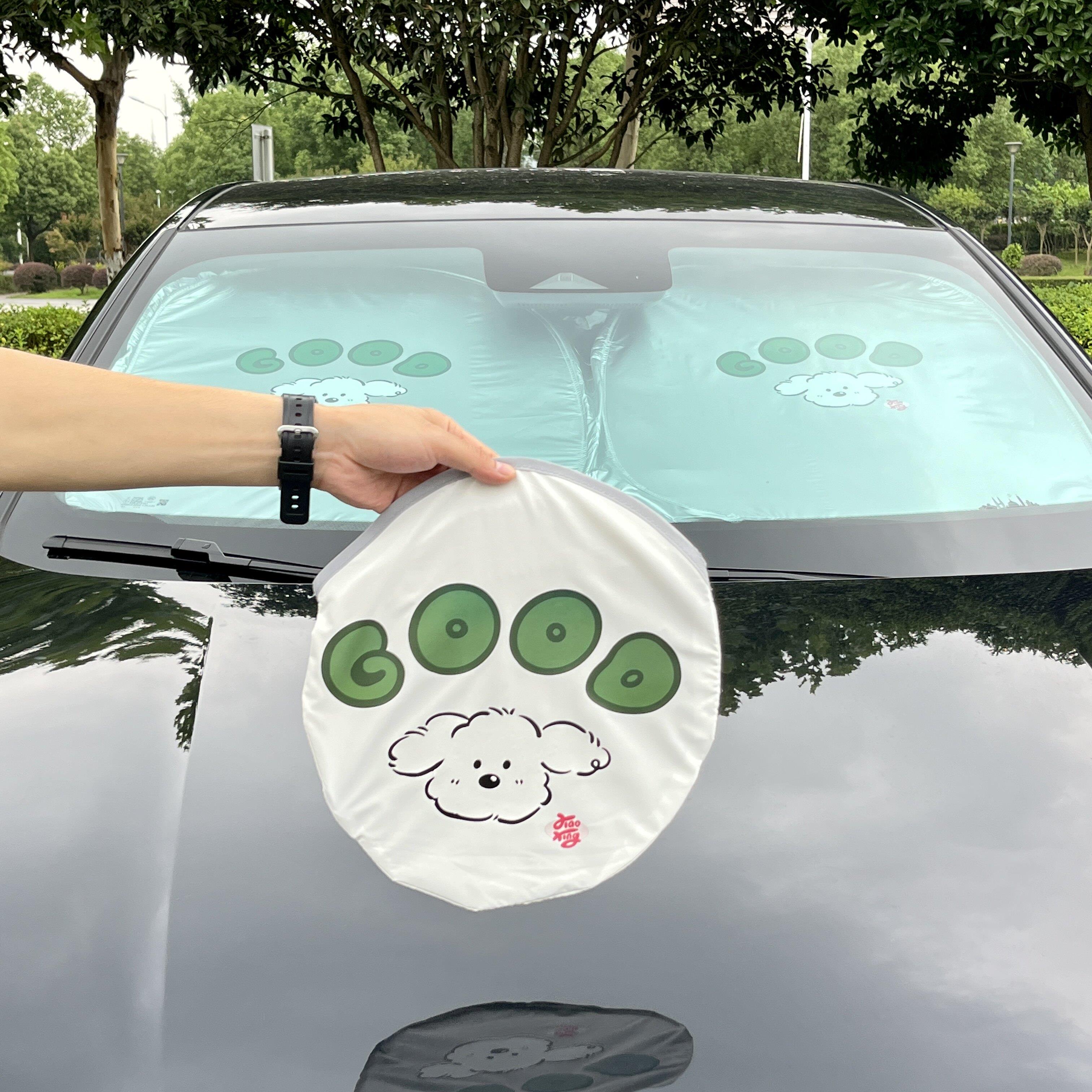 汽车遮阳前档隔热防晒防紫外线遮阳帘前挡风玻璃车罩GOOD系列印花