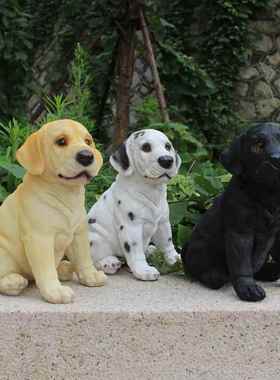 销客厅热树脂工艺品仿真拉布拉多斑点狗玻璃钢假SZ-24LBL景狗园林