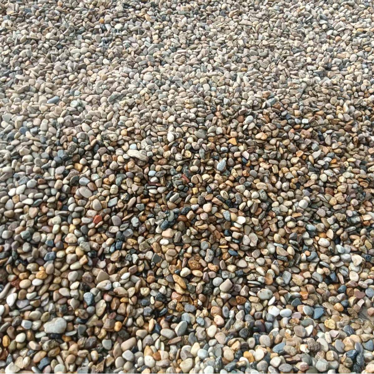 园林庭院造景白石子工程铺路鹅卵石彩色雨花石黑色抛光鹅卵石