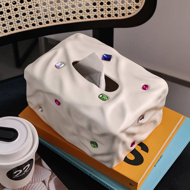 贝汉美创艺轻奢陶瓷纸巾盒客厅高颜值摆件北欧风格三八妇女节礼物