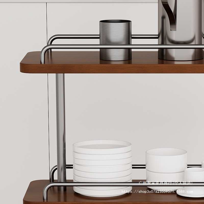 中古风小推车储物收纳可移动复古沙发边几创意简约客厅零食置物架