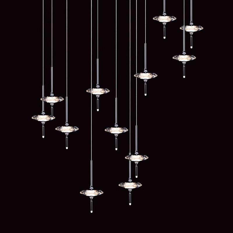 2023新品星雨系列客厅餐厅楼梯吊灯现代简约创意灯饰卧室床头灯