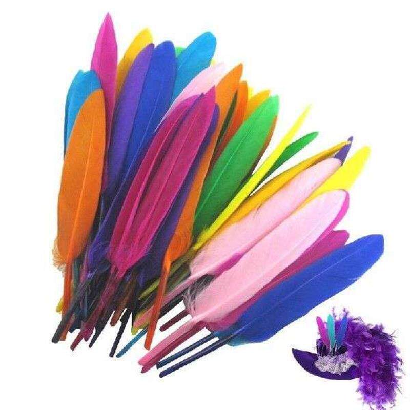 .Craft Feathers 50pcs/Set Colorful Feathers Colored Feather图片