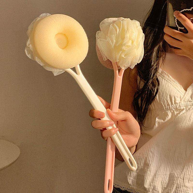 双面软毛长柄洗澡刷子搓澡神器后背不求人搓澡巾沐浴球二合一浴花