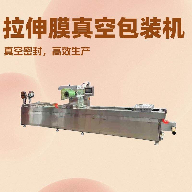 咸鸭蛋拉伸膜真空包装机 活珠子灌汁包装流水线 卤蛋深加工包装机