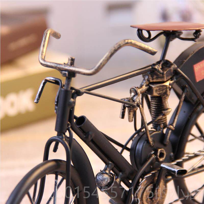 正品复古怀旧品客厅摆件居装饰家创意铁自行车模型酒柜摆设艺工艺