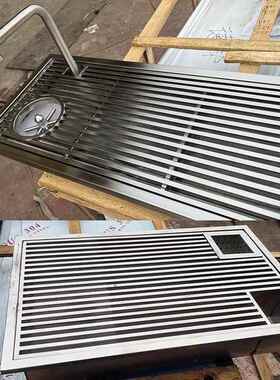 新中式tlznhlo$不饮店茶吧台锈钢泡盘嵌入式茶茶馆操作台养生茶设