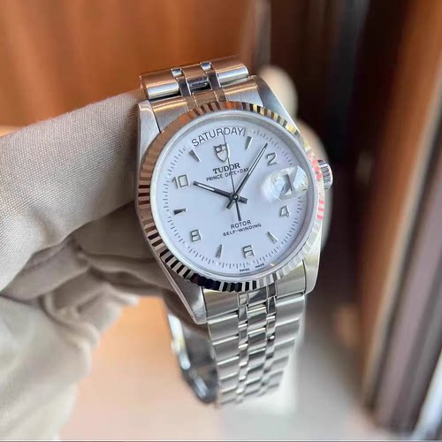 经典款9.8新 帝舵王子系列精钢自动机械腕表36MM男表76214-0013