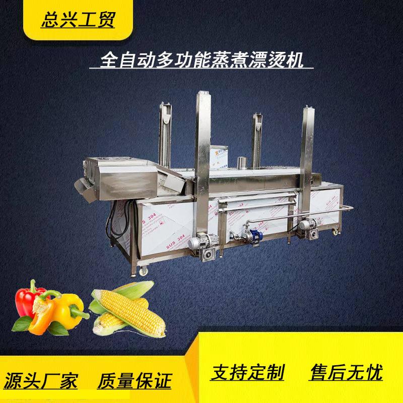 鱼丸全自动蒸煮漂烫机豌豆荚304不锈钢漂烫设备豆角预煮漂烫机