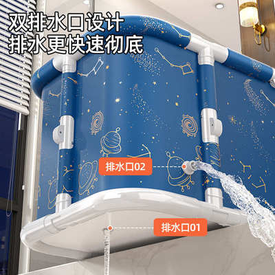 折叠泡澡桶大人家用可折叠沐浴桶全身成人洗澡桶保温折叠浴桶浴缸