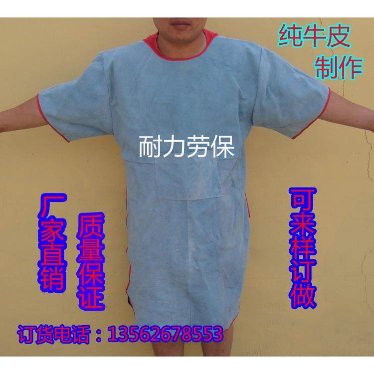 正品作牛皮防电焊短袖反穿衣阻燃隔热牛皮围裙高领电焊焊服护服电