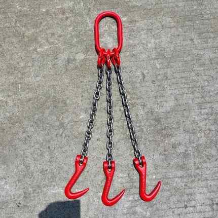 尖嘴吊钩链条起重吊索具链吊钩钢勾油桶管勾带SXF铁的钩链子细吊