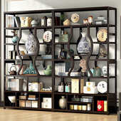 茶柜置物架茶叶架子摆件展示柜 博古架非实木新中式 3391人收藏