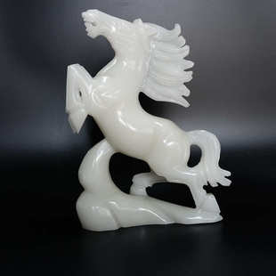 阿富汗 玉石生肖马摆件办公桌商务礼品乔迁马到成功摆件