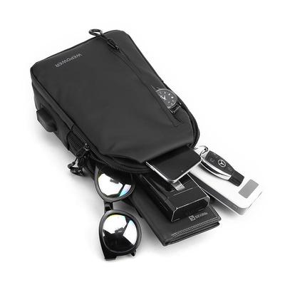 新款男士胸包休闲大容量单肩斜挎包运动小背包潮流男包韩版防泼水