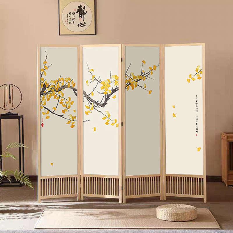 宋代美学中式屏风用美容院折叠屏风隔断客厅入户正对门办公茶室家